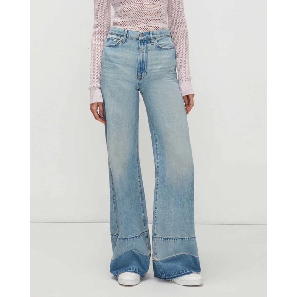 7 for all mankind ultra high rise Jo wide leg jeans rigid glory blue